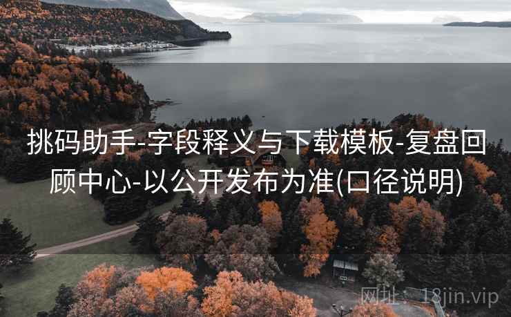 挑码助手-字段释义与下载模板-复盘回顾中心-以公开发布为准(口径说明)