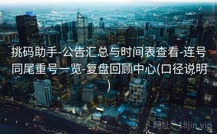 挑码助手-公告汇总与时间表查看-连号同尾重号一览-复盘回顾中心(口径说明)